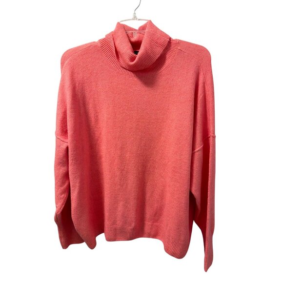 Vince Camuto Pop Pink Turtleneck Sweater Sz XXL Acrylic Blend Womens - Picture 8 of 12